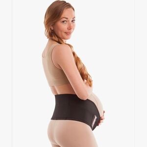 Gabrialla Pregnancy Belly Band / Black Maternity Support Belt, Large